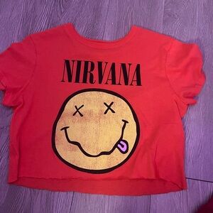 Medium Orange Nirvana crop top